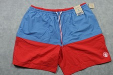 Chubbies Swim Trunks Shorts Mens 2XL Blue Red Colorblock Pineapple 7 Inseam