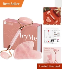 Authentic Rose Quartz Jade Roller & Gua Sha - Self-Care Spa Experience at Home