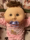 Cabbage Patch Kids Doll BabyLand Exclusive 2015 Brown Hair Brown Eyes Pacifier