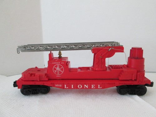 Lionel roter Feuerwehrleiterzugwagen #3512