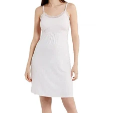 A Pea in the Pod Lace Trim Maternity Nursing Night Gown Pink Size S