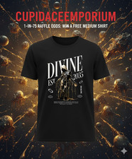 2- Divine. ANGEL APPAREL. Medium Unisex Tee-Shirt & Raffle