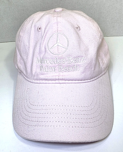 Women's Mercedes Benz PALM BEACH Canvas Hat Pale Pink Soft Adjustable