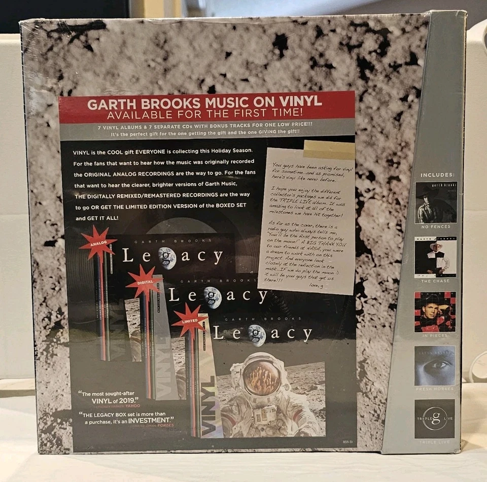Garth Brooks: Legacy 7 Vinyl LP & 7 CDs Sealed Box Set SEALED - Image 3 of 4