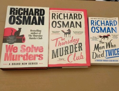 3  Richard Osman books bundle inc we Solve Murders  Collectable 1/1 Exclusive Ed