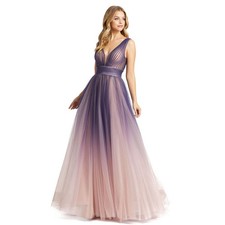 Mac Duggal Indigo Ombré Sleeveless Tulle Ball Gown Size 10 $398 20221