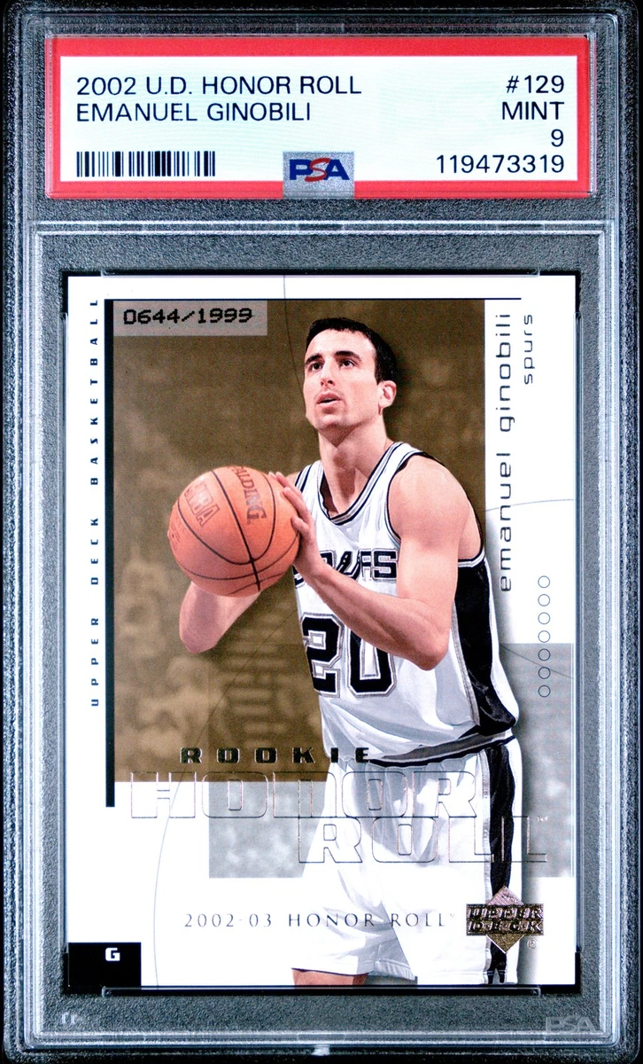 Manu Ginobili Professional Sports Authenticator (PSA) Basketball