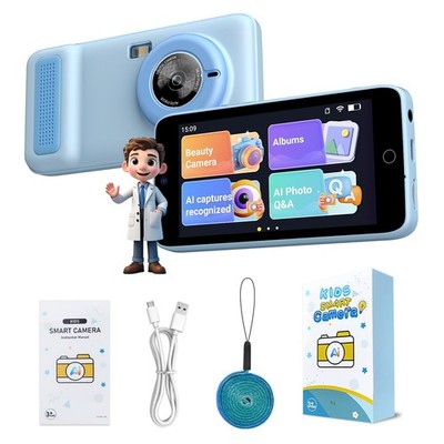 AI Digital Camera for Kids with WiFi, Photo Recognition & Voice Dialogue, 4'' ...