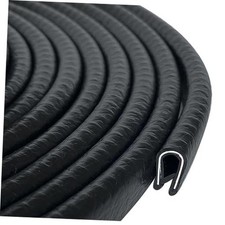 Rubber Edge Trim Black 26Feet, Fits 1/16  Edge, Flexible U Channel Rubber Seal