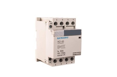 Electrodepot 60 Amp 4 Pole Normally Open IEC 400V Contactor (Silent Operation)  
