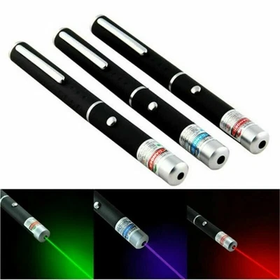 3PCS Strong Laser Pointer Pen Green Blue Red Light Visible Beam Lazer US