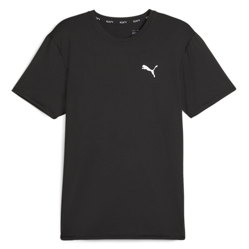 PUMA Run Cloudspun Crew Neck Short Sleeve Athletic T-Shirt Mens Black Casual Top