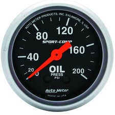 Auto Meter Sport-comp Oil Pressure Gauge 2-116 Mechanical Auto Meter Sport-comp Oil Pressure Gauge 2-116 Mechanical