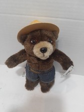 Smokey The Bear Plush Stuffed Animal with  hat Forest Services 9" with tags USA