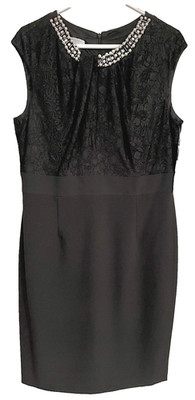 LBD Black Sleeveless Sheath Cocktail Special Occasion Dress, NWT, glam luxury 16