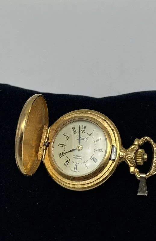 Reloj Bolsillo Colibri Incabloc Tono Dorado 27mm 19.0g Foto 3 de 4