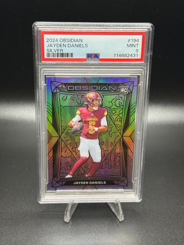 2024 Obsidian Silver Jayden Daniels #194 PSA MINT9