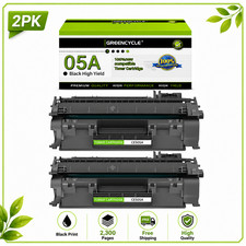 2PK CE505A Toner Cartridge Compatible for HP 05A LaserJet P2055d P2035n P2055dn