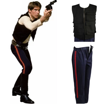 IV A New Hope Han Solo Cosplay Costume Vest Pants Shirt Outfit - Image 1 of 4