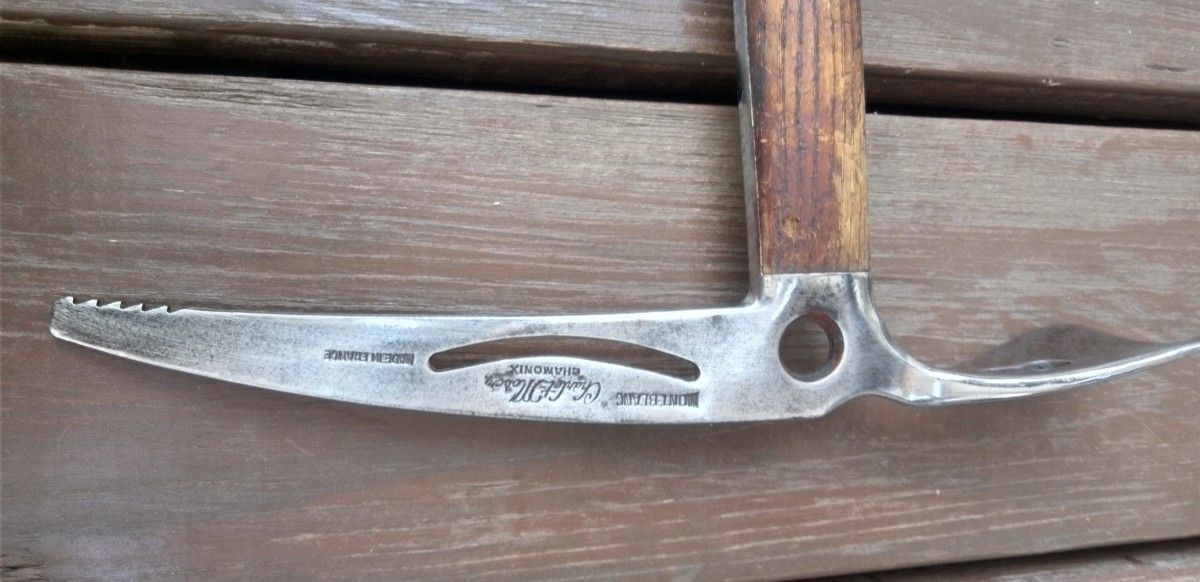 Charlet Moser Mont-Blanc Wooden Ice Axe Made in France Vintage