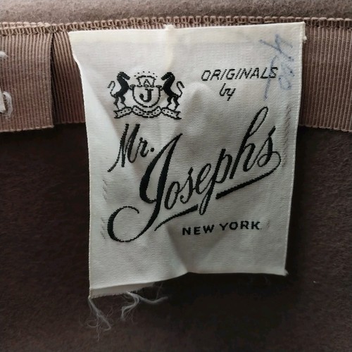 Mr Josephs Original brauner Fedora Filz Coche Hut mit bunten Federn New York - Bild 5 von 11