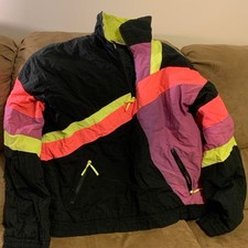 Ultimate 80s retro vintage color-blocked padded heavy duty windbreaker jacket 