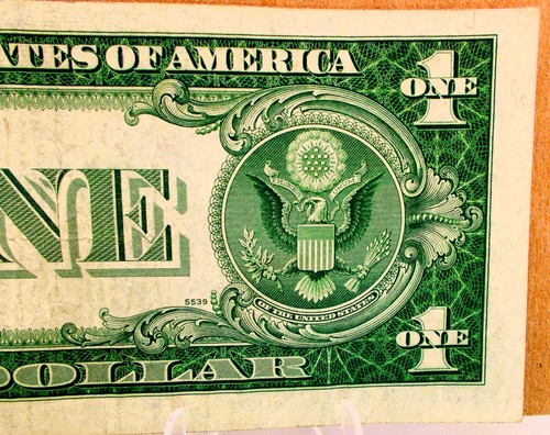 1935 D SILVER CERTIFICATE ONE DOLLAR bill/note BLUE SEAL misaligned 90 yrs old - Picture 8 of 8