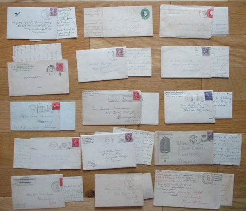 Lot 15 US Covers Early 1900s to 1940s With Correspondence Hand Written Letters