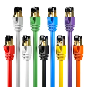 CAT8 Câble Ethernet Cord haute vitesse 40Gbps SFTP Fils blindés 0.5FT - 75FT LOT