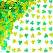 St. Patrick's Day Shamrock Party Table Scatter Confetti - Glitter Green Shamr...