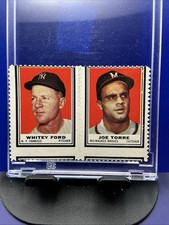 1962 TOPPS STAMP PANEL WITH WHITEY FORD & JOE TORRE