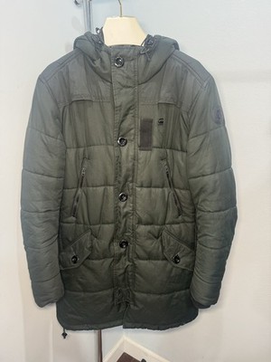 G-Star Raw Men's Hooded Coat Army Green Size Large