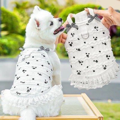 cute dog dresses Dog Dress, Dog Christmas Dress, Cat Dress, Dog Wedding Dress, Dog Dresses for Large Dogs Girl, Girl Puppy Princess Tutu Dress with Leash Ring, Fashion Pet Dog Clothes for Birthday Wedding(2XL-Pink) -