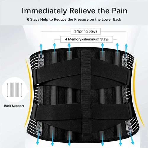 Back Brace for Lower Back Pain,Lumbar Support for Heavy Lifting Men Women,Breath - Picture 4 of 7