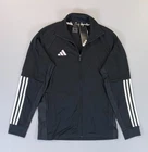 Men's Adidas Sereno IR9746 Track Jacket Black White Full Zip Aeroready Size M