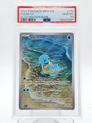 SQUIRTLE 2023 POKEMON 151 ILLUSTRATION RARE #170 PSA 10 Q0895