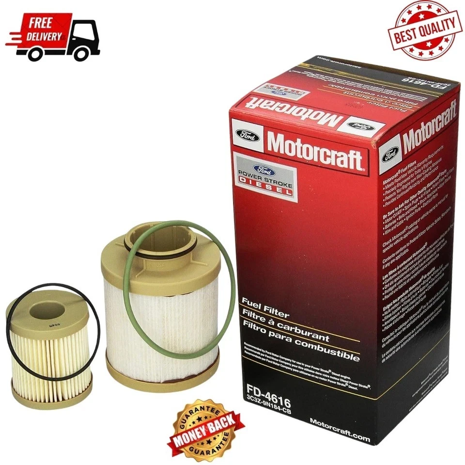 Filtro de combustible diésel genuino Motorcraft FD-4616 para motor Ford Powerstroke de 6,0 L Foto 4 de 4
