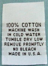 100 pcs WOVEN CLOTHING LABELS, CARE LABEL WHI...