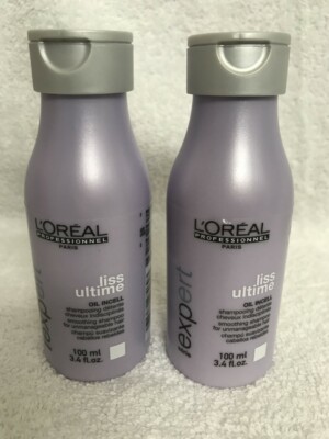 Loreal expert Liss Ultime Oil Incell Smoothing Shampoo 3.4oz / New (Pack of 2)