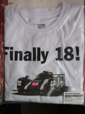 Porsche 919 T-Shirt Finally 18 Le Mans 2016, weiß, Porsche Design