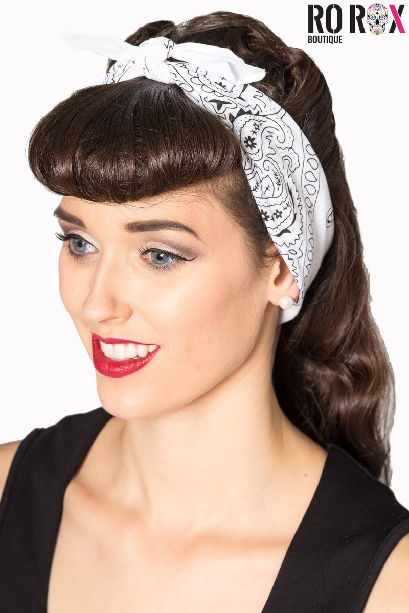 40's 50's Paisley Headband Bandana Dancing Days Landgirl