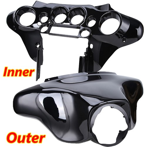 Vivid Black Inner / Outer Batwing Fairing For Harley Touring Street Glide 96-13 - Bild 46 von 46