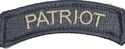 PATRIOT Arc Rocker Tab ACU LIGHT GREY Tactical Hook Embroidered Patch ...