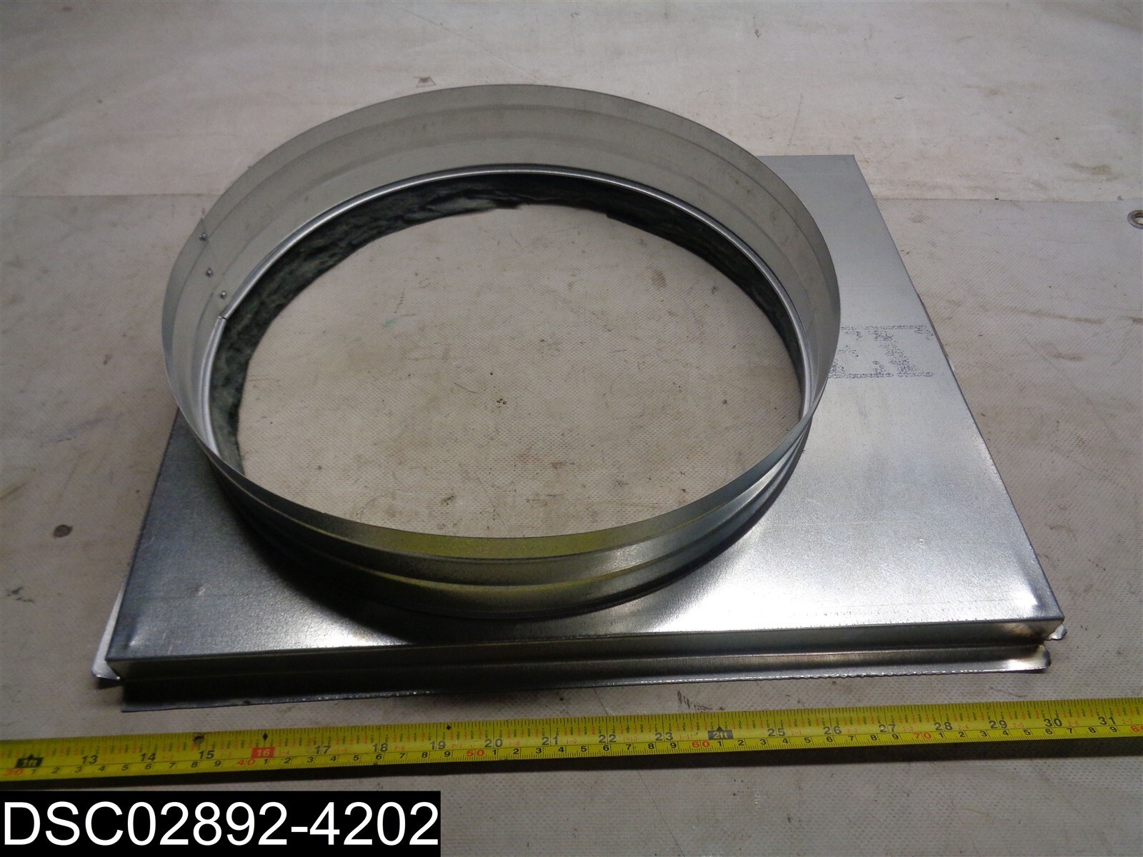 001340 The Metal Shop Square to Round Package Unit Adapter 14-1/2"x14-1/2"to14"