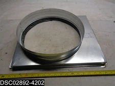 001340 The Metal Shop Square to Round Package Unit Adapter 14-1/2"x14-1/2"to14"