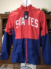 Nike Men's USA Olympic Waterproof Soccer Full Zip Jacket Size Small CN7075-688