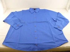 NEW Women's Harriton Button Down Dress Shirt- 3XL, Blue