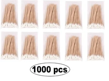 1000 Pieces 6" Swabs Cotton Tipped Stick Applicator Single Tip (Wooden Handle)