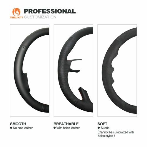 Hand Stitch Suede Car Steering Wheel Cover Wrap for Renault Megane 3 (Coupe) RS - Imagen 9 de 10