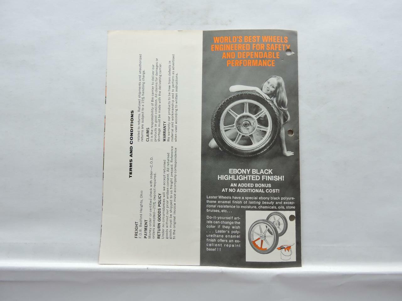 Lester Cast Alloy Motorcycle Wheels Mail Brochure BMW Honda Gold Wing